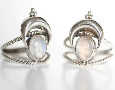 Boho Chic Moonstone Alloy Ring