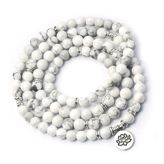 Tiger Eye 108 Bead Lotus Jewelry